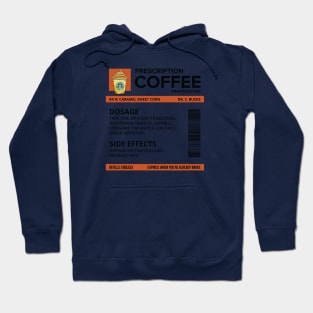 Funny Caramel Sweet Corn Frappuccino Prescription Label for medical and nursing students, nurses, doctors, and health workers who are coffee lovers Hoodie